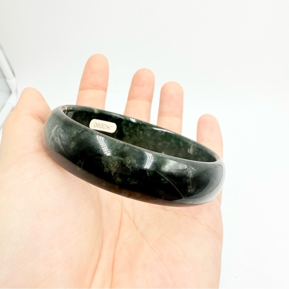 Natural Deep Green Jade Bangle Brecelate - Picture 7 of 10